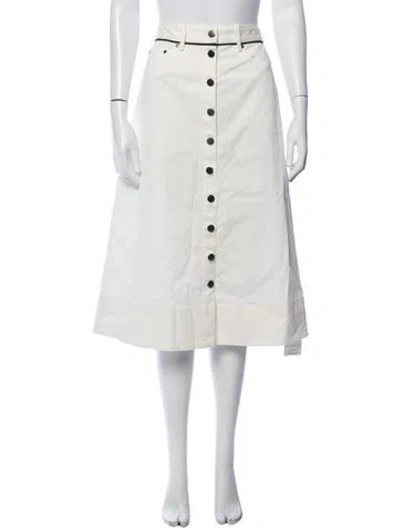 Pre-owned La Ligne Midi Length Skirt In Neutrals