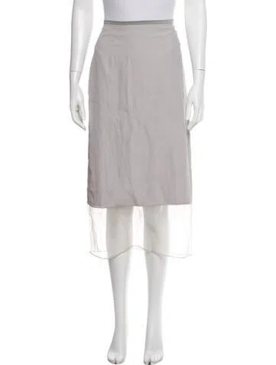 Pre-owned La Ligne Midi Length Skirt W/ Tags In Gray
