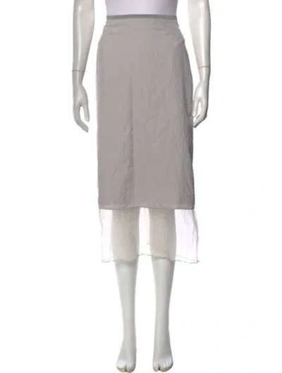 Pre-owned La Ligne Midi Length Skirt W/ Tags In Grey