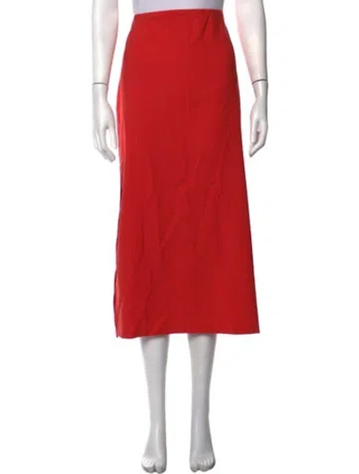 Pre-owned La Ligne Midi Length Skirt W/ Tags In Red