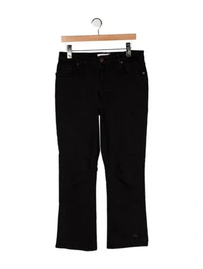 Pre-owned La Ligne Mid-rise Flared Jeans In Black