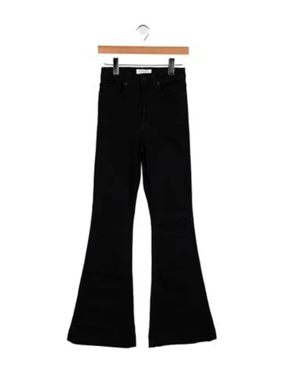 Pre-owned La Ligne Mid-rise Flared Jeans In Black