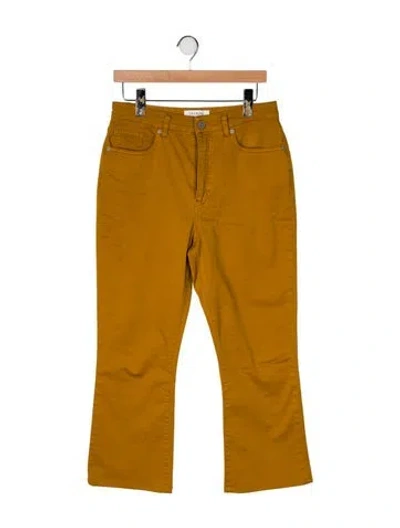 Pre-owned La Ligne Mid-rise Flared Jeans In Yellow