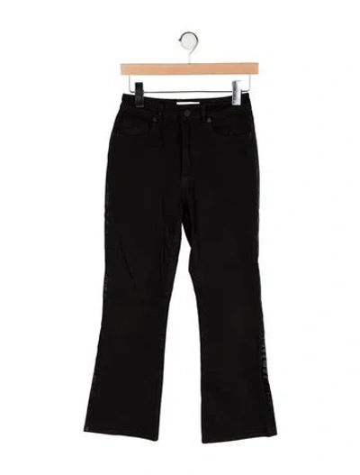 Pre-owned La Ligne Mid-rise Straight Leg Jeans In Black