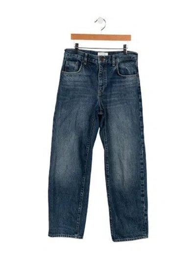 Pre-owned La Ligne Mid-rise Straight Leg Jeans In Blue