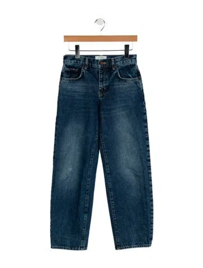 Pre-owned La Ligne Mid-rise Straight Leg Jeans In Blue