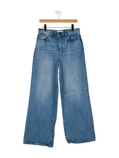 Pre-owned La Ligne Mid-rise Straight Leg Jeans In Blue
