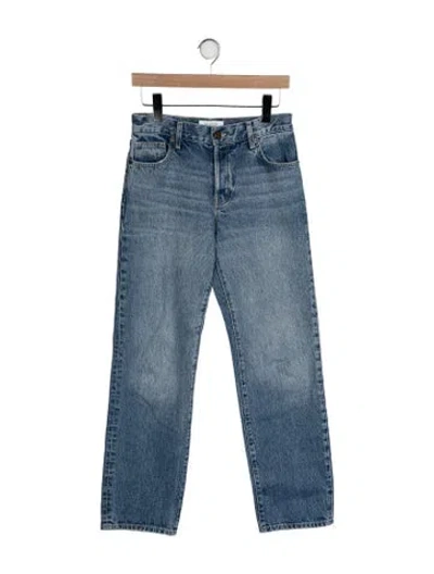 Pre-owned La Ligne Mid-rise Straight Leg Jeans W/ Tags In Blue