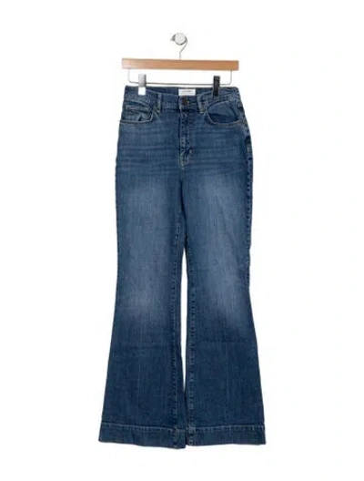 Pre-owned La Ligne Mid-rise Wide Leg Jeans In Blue