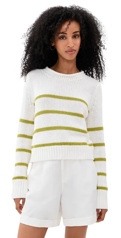 La Ligne Mini Marina Sweater Cream/key Lime In White