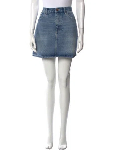 Pre-owned La Ligne Mini Skirt In Blue