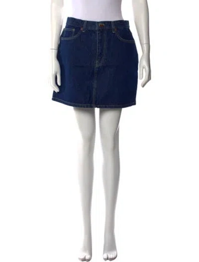 Pre-owned La Ligne Mini Skirt In Blue