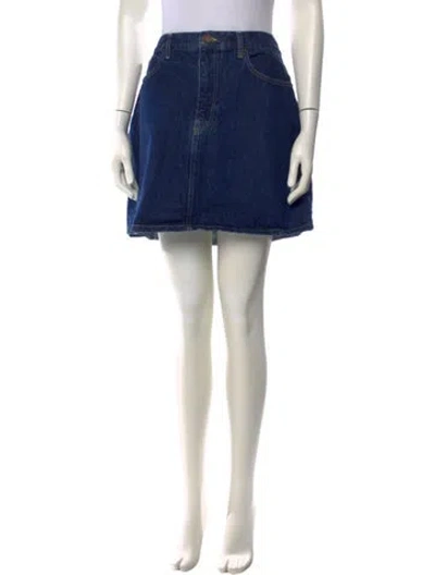 Pre-owned La Ligne Mini Skirt In Blue