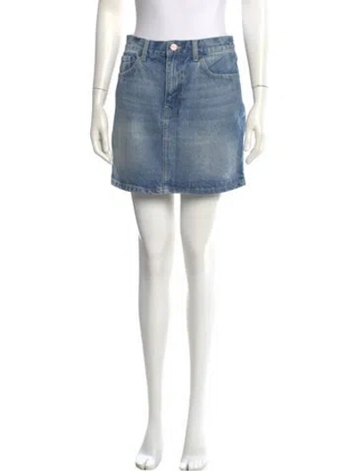 Pre-owned La Ligne Mini Skirt In Blue