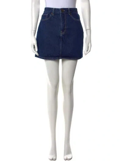 Pre-owned La Ligne Mini Skirt In Blue