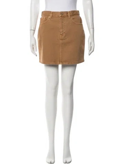 Pre-owned La Ligne Mini Skirt In Neutrals