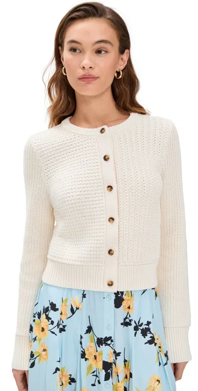 La Ligne Wool-cashmere Cardigan Jacket In Cream