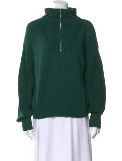Pre-owned La Ligne Mock Neck Sweater In Green