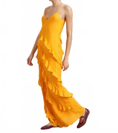 La Ligne Nyc Gio Slip Dress In Yellow In Multi