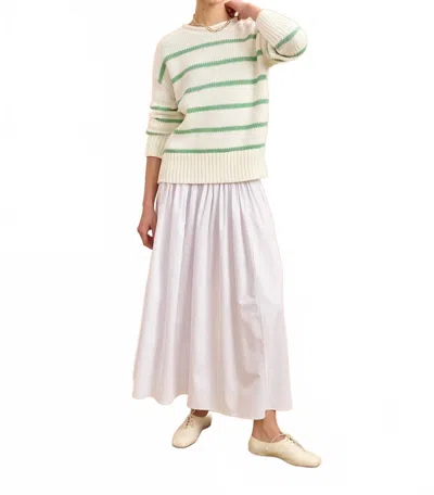 La Ligne Nyc Marina Sweater In Cream/mint In Multi