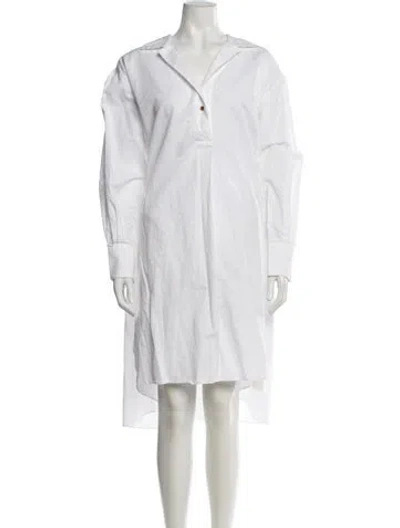 Pre-owned La Ligne Open Front Mini Dress In White