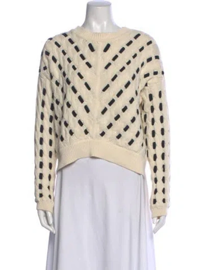 Pre-owned La Ligne Patterned Crew Neck Top In Neutral