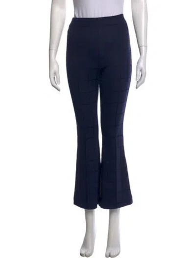 Pre-owned La Ligne Patterned Flared Pants W/ Tags In Blue