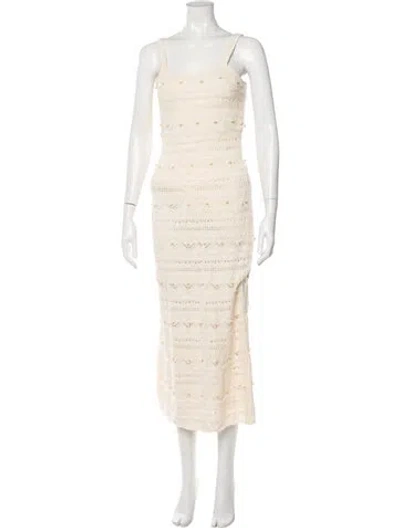 Pre-owned La Ligne Patterned Long Dress W/ Tags In Neutral
