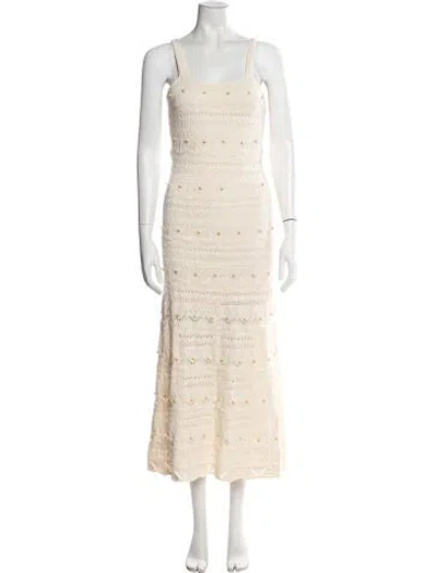 Pre-owned La Ligne Patterned Midi Length Dress In Neutral