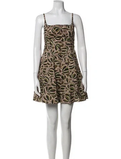 Pre-owned La Ligne Patterned Mini Dress In Blue
