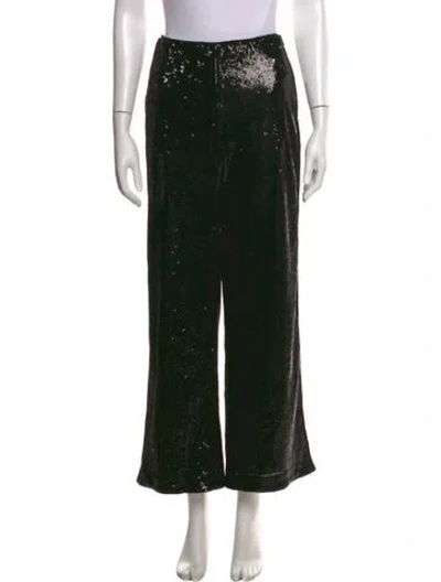 Pre-owned La Ligne Patterned Wide Leg Pants In Blue