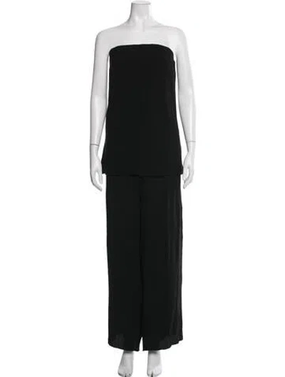 Pre-owned La Ligne Pleated Accents Skirt Set In Black