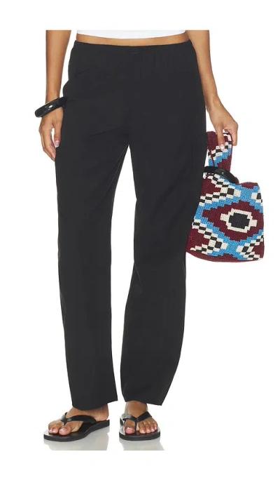 La Ligne Poplin Barrel Leg Pant In 블랙