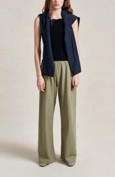 La Ligne Poplin Colby Pant In Green