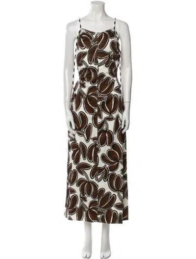 Pre-owned La Ligne Printed Long Dress In Multi