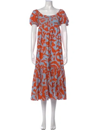 Pre-owned La Ligne Printed Long Dress In Multi