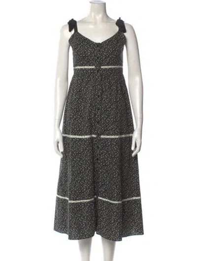 Pre-owned La Ligne Printed Long Dress In Multi