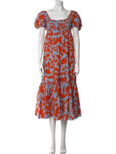 Pre-owned La Ligne Printed Long Dress In Multi