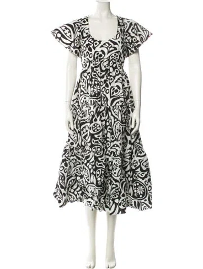 Pre-owned La Ligne Printed Long Dress In Multi