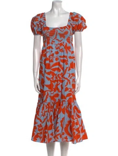 Pre-owned La Ligne Printed Midi Length Dress In Multi
