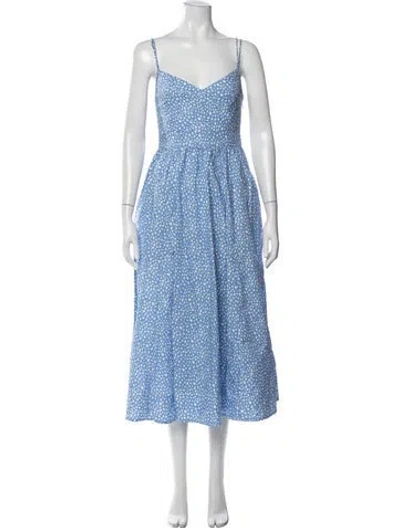 Pre-owned La Ligne Printed Midi Length Dress In Multi