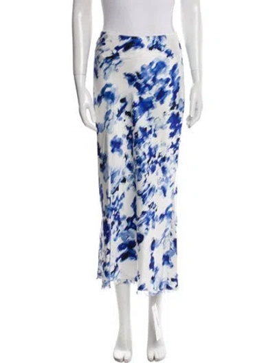 Pre-owned La Ligne Printed Midi Length Skirt In Blue