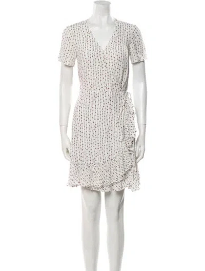 Pre-owned La Ligne Printed Mini Dress In White