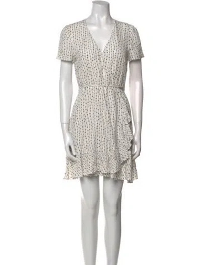 Pre-owned La Ligne Printed Mini Dress In White