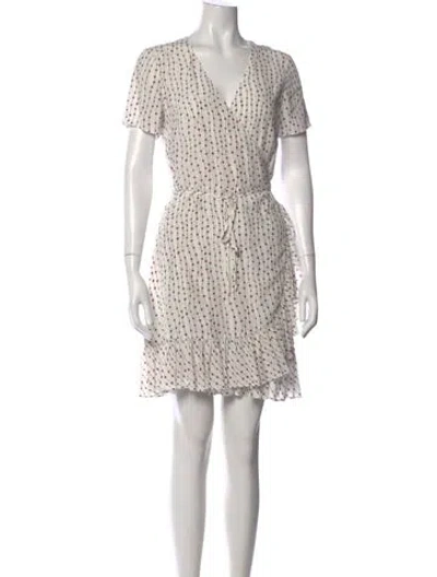 Pre-owned La Ligne Printed Mini Dress In White