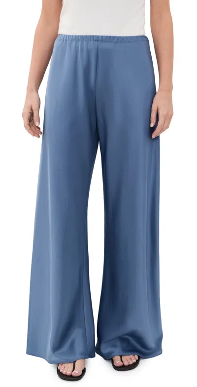 La Ligne Satin Colby Pants Denim Blue