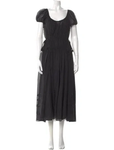 Pre-owned La Ligne Scoop Neck Long Dress In Black