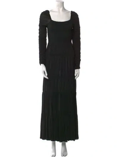 Pre-owned La Ligne Scoop Neck Long Dress In Black