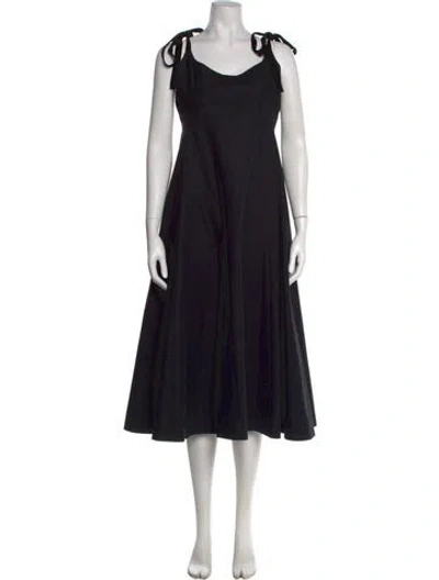 Pre-owned La Ligne Scoop Neck Long Dress In Black