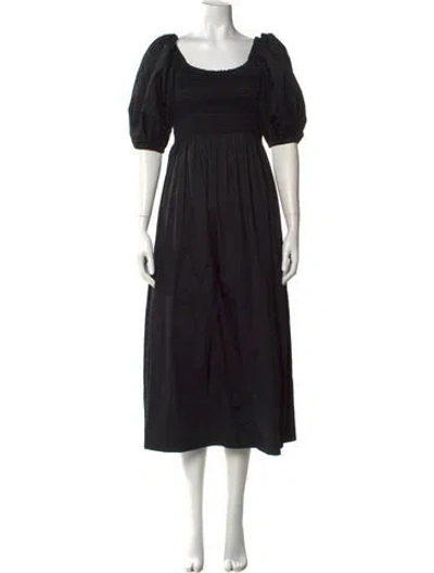 Pre-owned La Ligne Scoop Neck Long Dress In Black